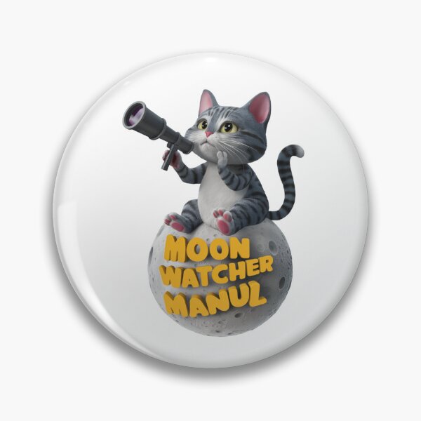 Item preview, Moon Watcher Manul - Pallas's Cat on Moon designed and sold by vk09.