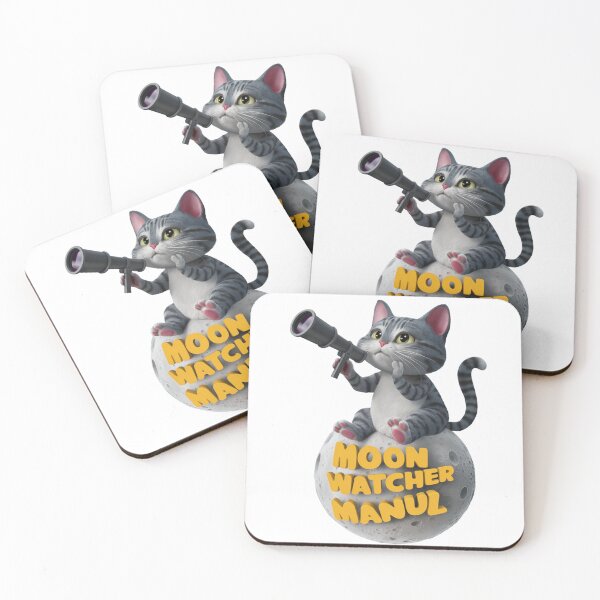 Item preview, Moon Watcher Manul - Pallas's Cat on Moon designed and sold by vk09.