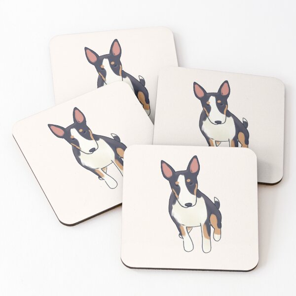 Item preview, bull terrier dog sitting  designed and sold by Artofmayara.