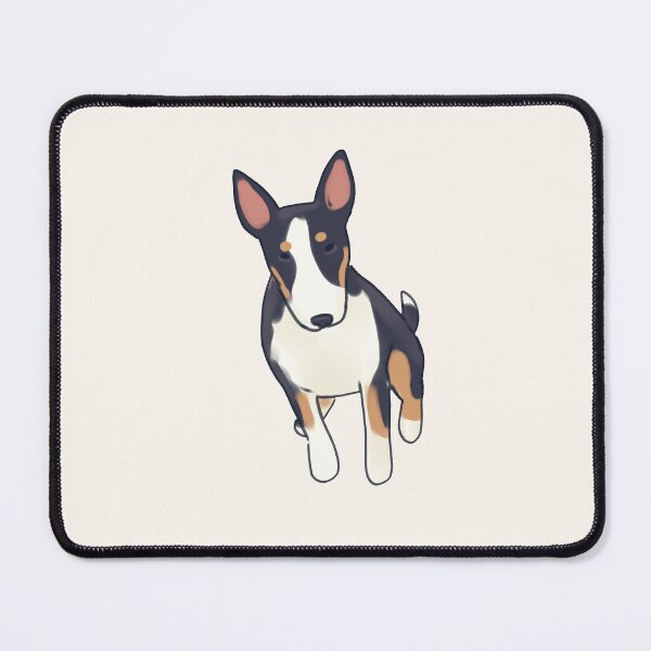 Item preview, bull terrier dog sitting designed and sold by Artofmayara.
