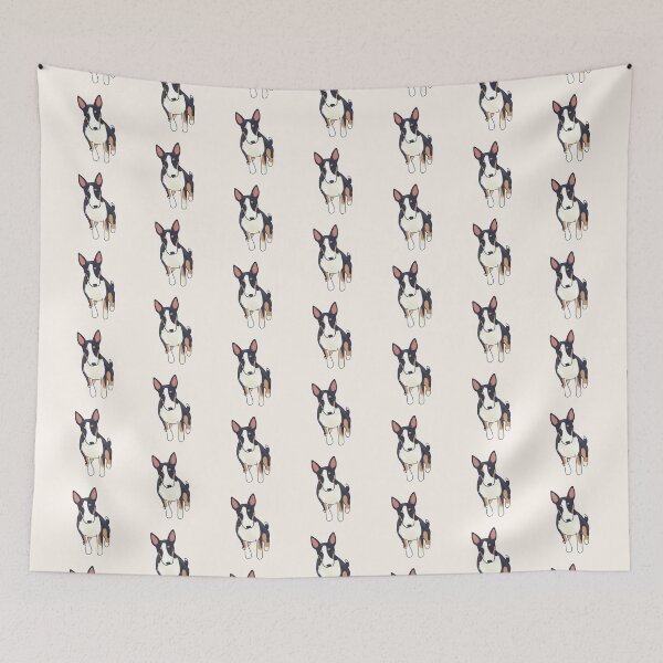 Item preview, bull terrier dog sitting  designed and sold by Artofmayara.