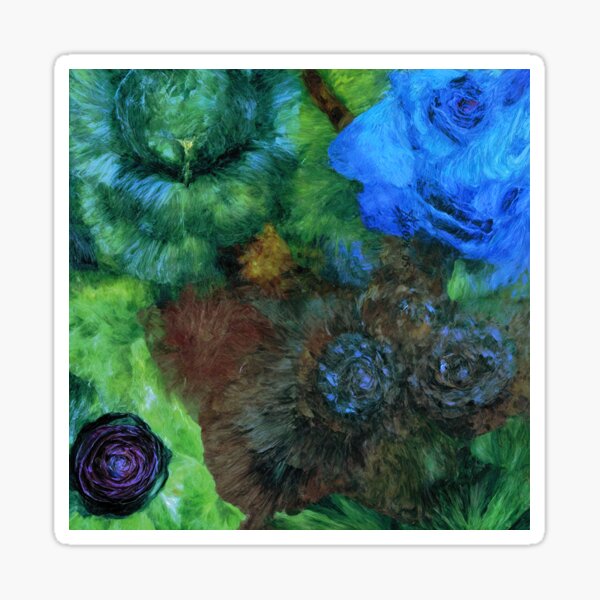 AI Goluban floWER Bouquet 2 oil_090-90 Natural Energy _ handmade paper flowers _ Tomislav and Edita Goluban _ Croatia _ 2024_05 Sticker