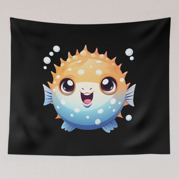 Item preview, Cute puffer fish designed and sold by DerSenat.