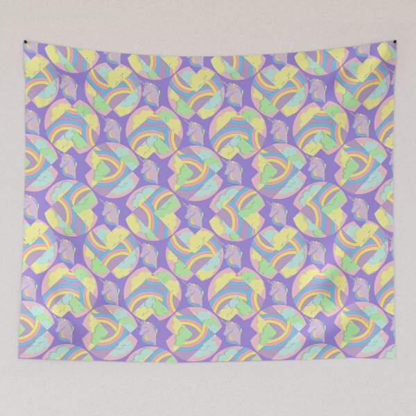 Item preview, Purple dreamy unicorn and clouds designed and sold by YasminaSaeed.
