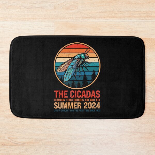 Item preview, Cicadas Reunion Tour 2024 Summer Brood Vintage Retro Sunset designed and sold by GravitiTees.