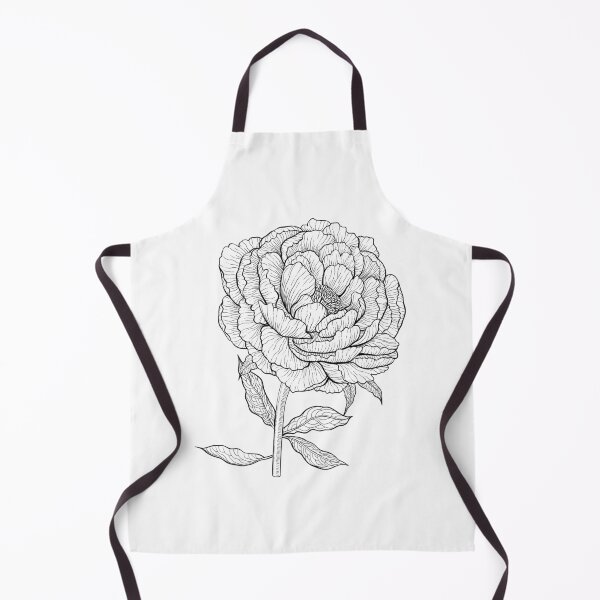Item preview, Peony flower in magenta in black and white designed and sold by Katerina Mitkova Kirilova.