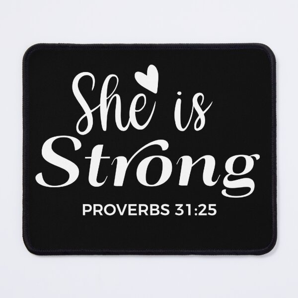 Item preview, She is Strong Bible Verse, Faith Christian Gospel Quotes, Inspirational Christian Woman Design designed and sold by mattlee20.