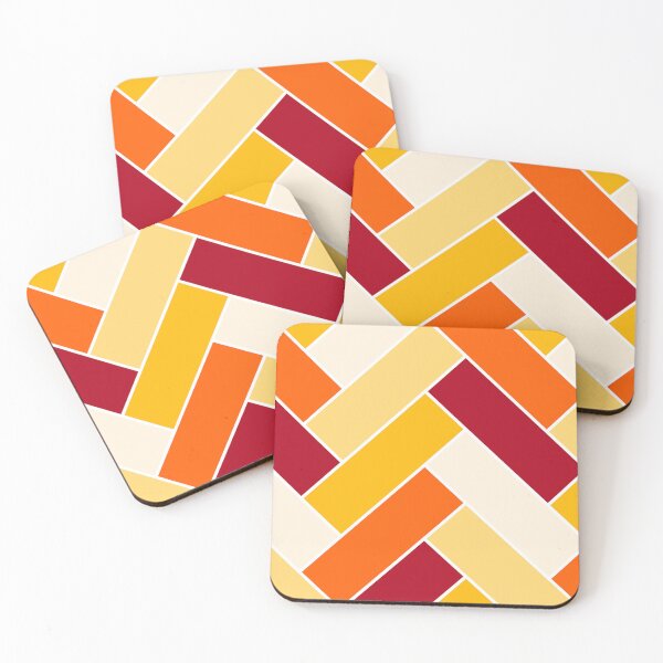 Item preview, Geometric Pattern: Herringbone Alt: Sunset designed and sold by Red Wolf.