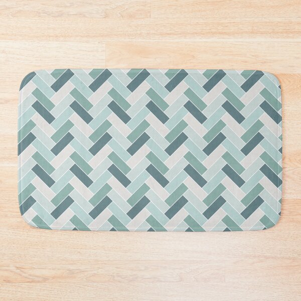 Item preview, Geometric Pattern: Herringbone Alt: Seafoam designed and sold by Red Wolf.