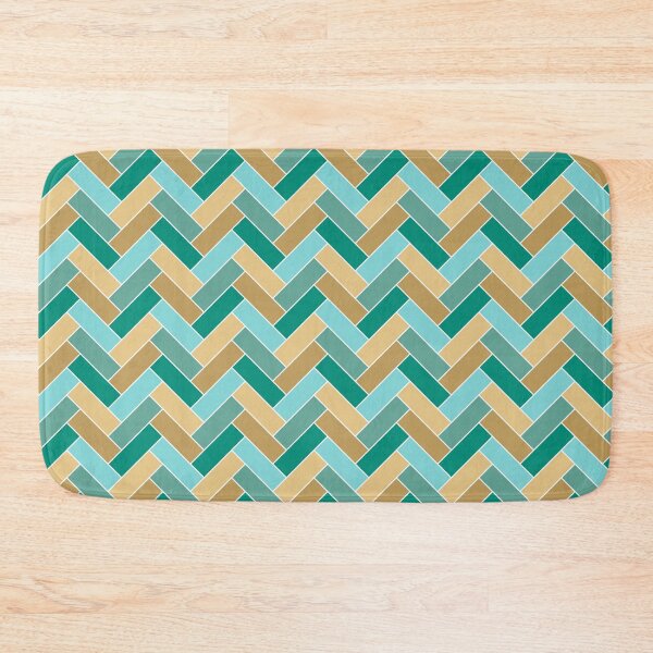 Item preview, Geometric Pattern: Herringbone Alt: Turquoise designed and sold by Red Wolf.