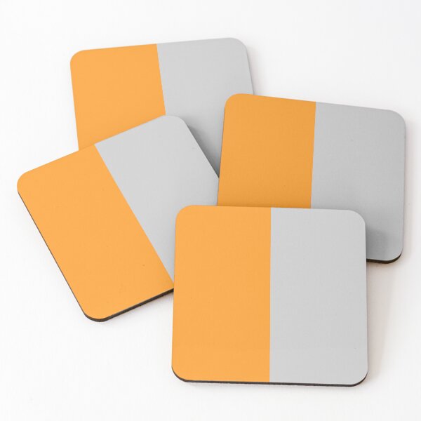 Item preview, Ash Gray Orange Two Tone Color Split designed and sold by PatternTitan.