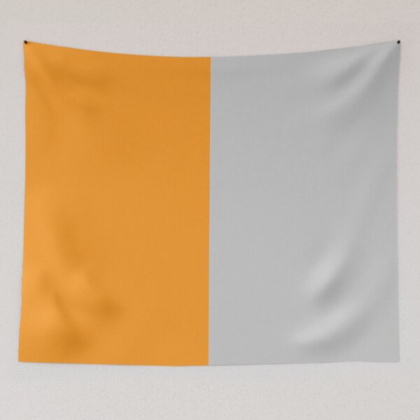 Item preview, Ash Gray Orange Two Tone Color Split designed and sold by PatternTitan.