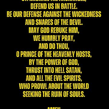 quot Prayer to St Michael the Archangel quot Sticker for Sale by lachataigne quot Prayer to St Michael the Archangel quot Sticker for Sale by lachataigne