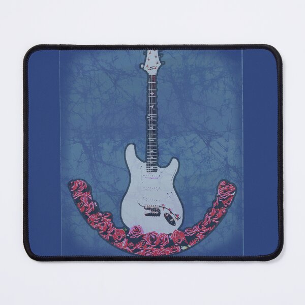 Item preview, Deadhead Guitar with Roses Batik style faded designed and sold by AuroraXGreen.