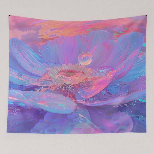 Item preview, Colorful water lily and water drop designed and sold by aghnadarragh.