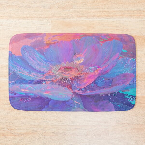 Item preview, Colorful water lily and water drop designed and sold by aghnadarragh.