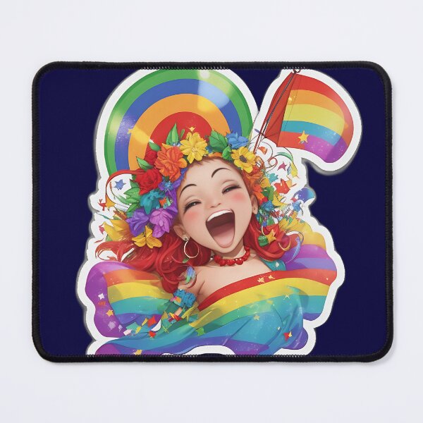 Item preview, prideful, pride girl, colorful, celebrate , rainbow, flag, pride month designed and sold by KiraChie.