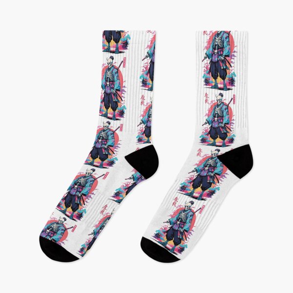 Item preview, Oni Skeleton Samurai & Vaporwave Aesthetic Design designed and sold by LuminOrb.