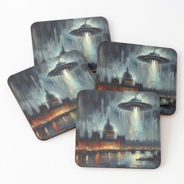 Item preview, A UFO over a city designed and sold by Donkey's Salad.