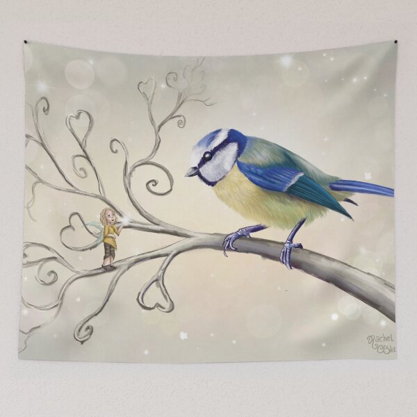 Item preview, The messenger - Blue Tit designed and sold by Rachel Blackwell.