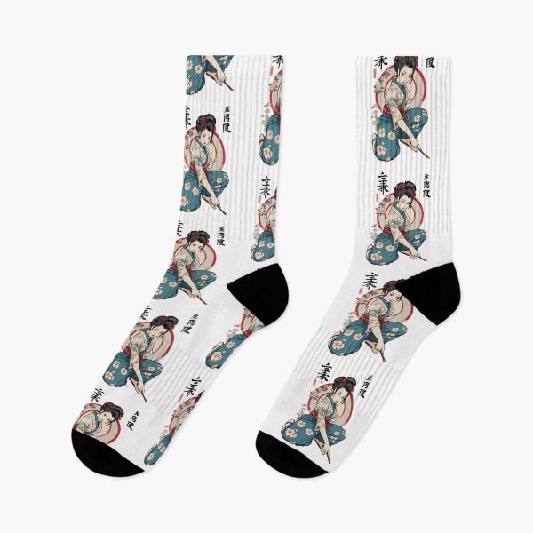 Item preview, Kunoichi Ninja Geisha Samurai Art Anime Style designed and sold by LuminOrb.