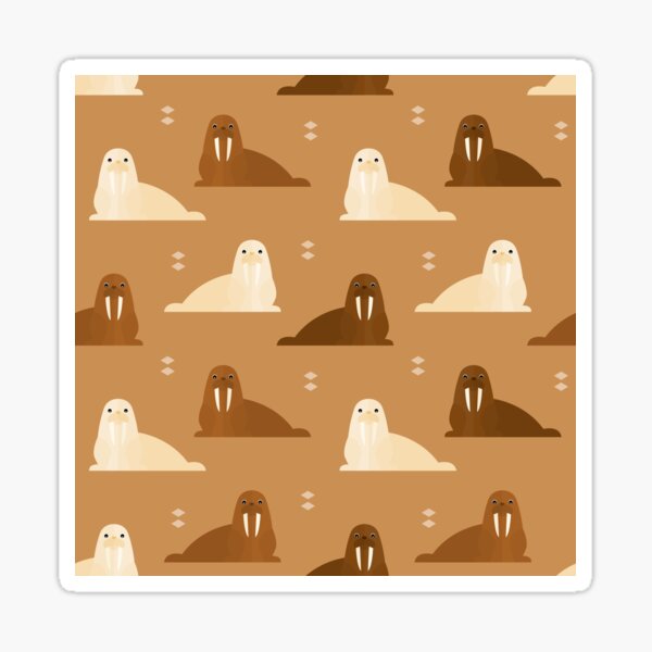 Item preview, Walrusses on brown designed and sold by reneesillus.