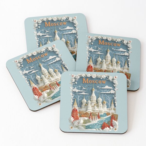 Item preview, Moscow Russia - Vintage City Travel Poster designed and sold by Emaga Digital Studio.