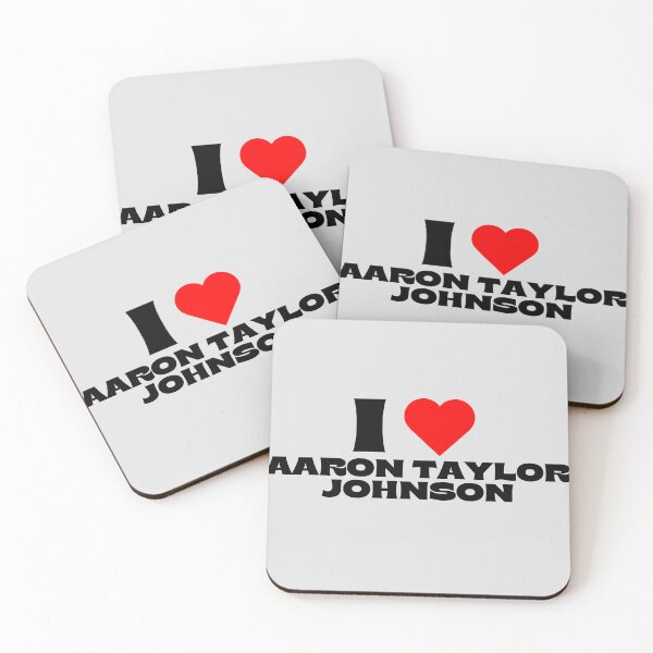 Item preview, I Love Aaron Taylor Johnson - Black Fonts designed and sold by Itsheartshop.