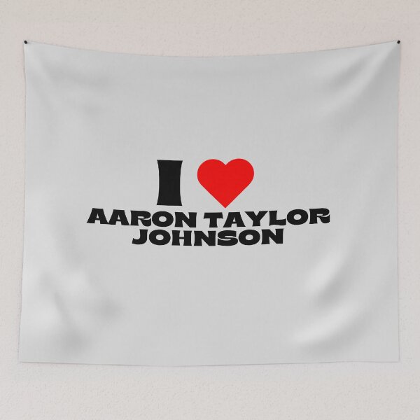 Item preview, I Love Aaron Taylor Johnson - Black Fonts designed and sold by Itsheartshop.