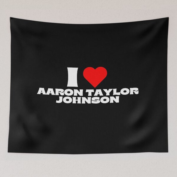 Item preview, I Love Aaron Taylor Johnson - White Fonts designed and sold by Itsheartshop.