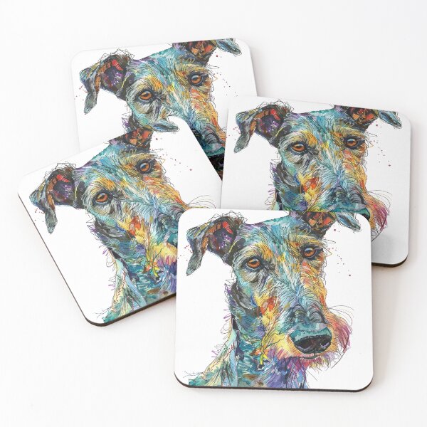 Item preview, Deerhound colorful baroque kintsugi designed and sold by aghnadarragh.