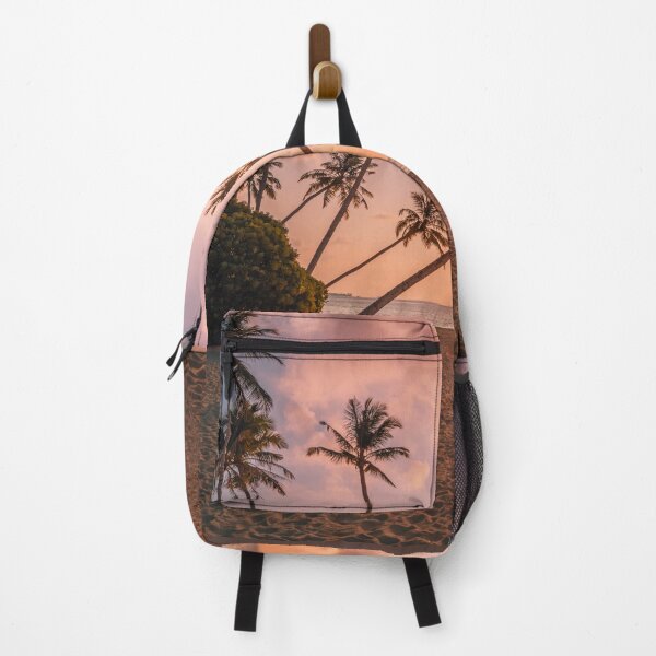 Item preview, Romantic sunset beach with palm trees designed and sold by icemanphotos.