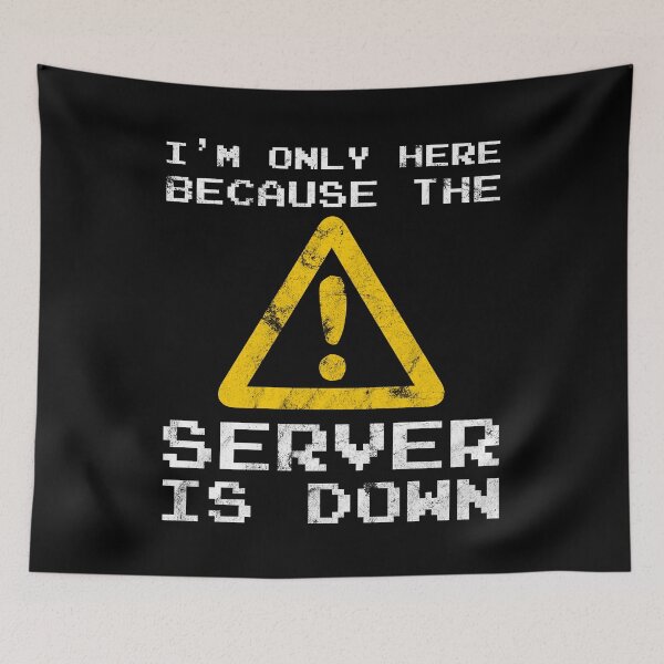 Item preview, Server Is Down Gamer Funny Quote Distressed T-Shirt Gift designed and sold by SusurrationStud.