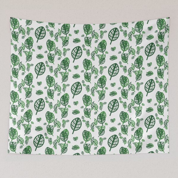 Item preview, green patterned leaves designed and sold by Artchara..