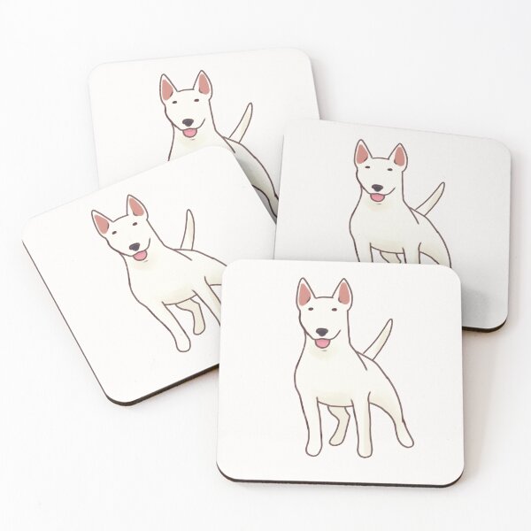 Item preview, White bull terrier art designed and sold by Artofmayara.