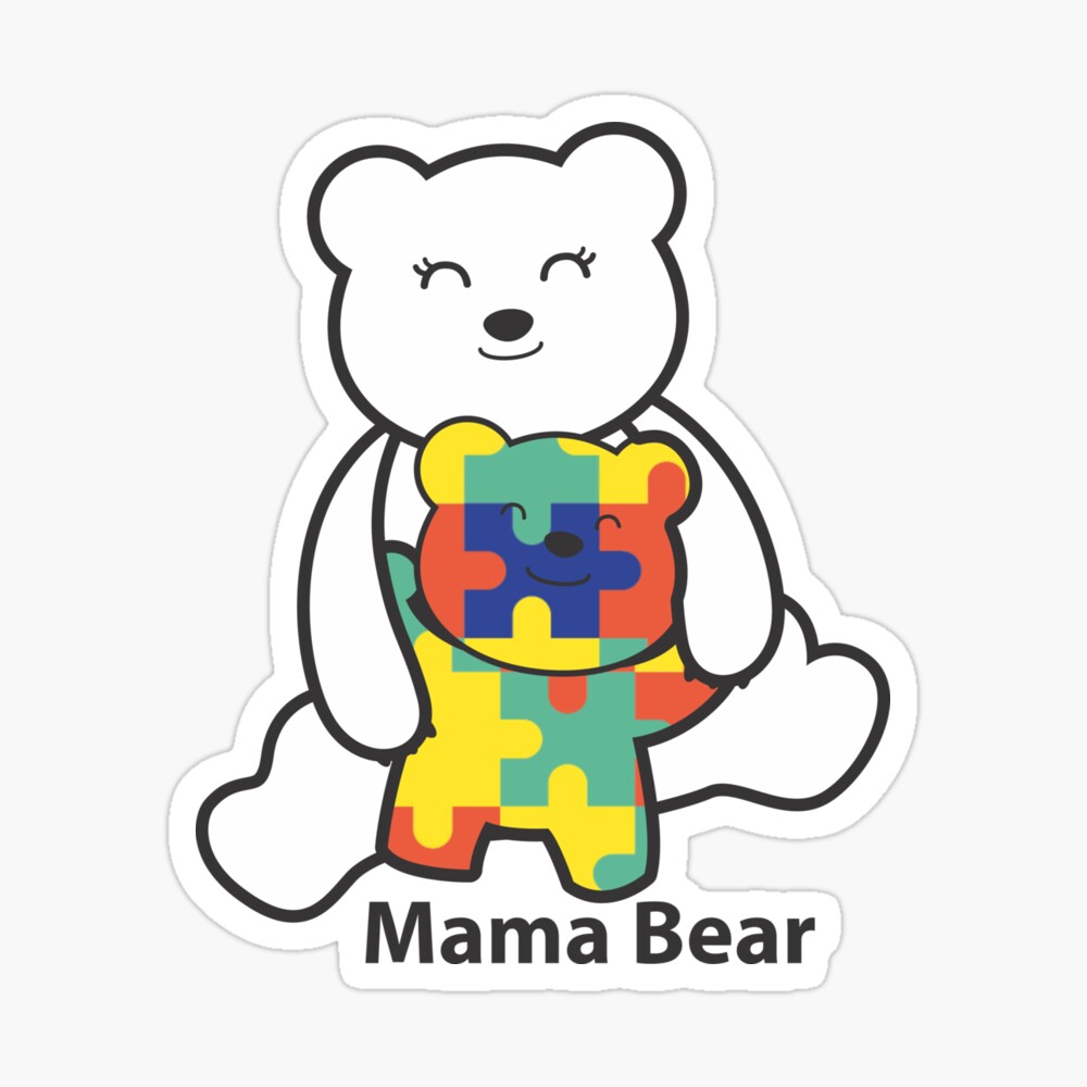 Autism Mama Bear Art Board Print for Sale by CreativeStrike Redbubble