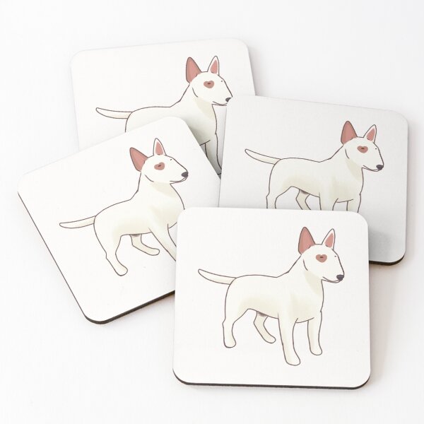 Item preview, White bullterrier art designed and sold by Artofmayara.