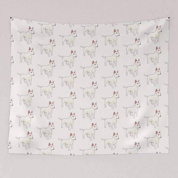 Item preview, White bullterrier art designed and sold by Artofmayara.