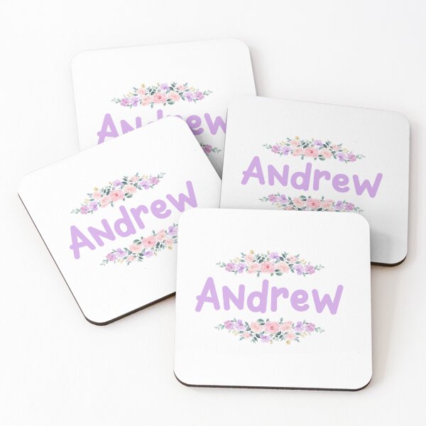 Item preview, Purple Flower Andrew Name Label  designed and sold by NormadWorld.