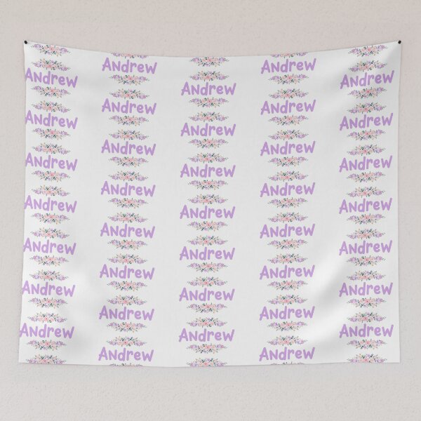 Item preview, Purple Flower Andrew Name Label  designed and sold by NormadWorld.