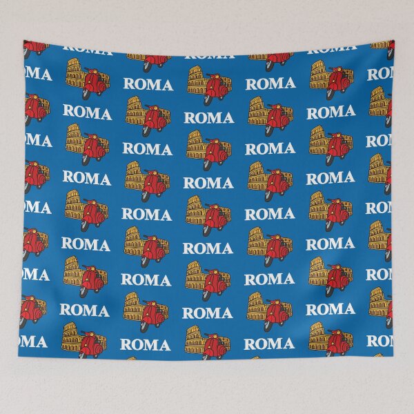 Item preview, The Colosseum & Moped, Rome, Italy designed and sold by Happy Puppy Print On Demand.