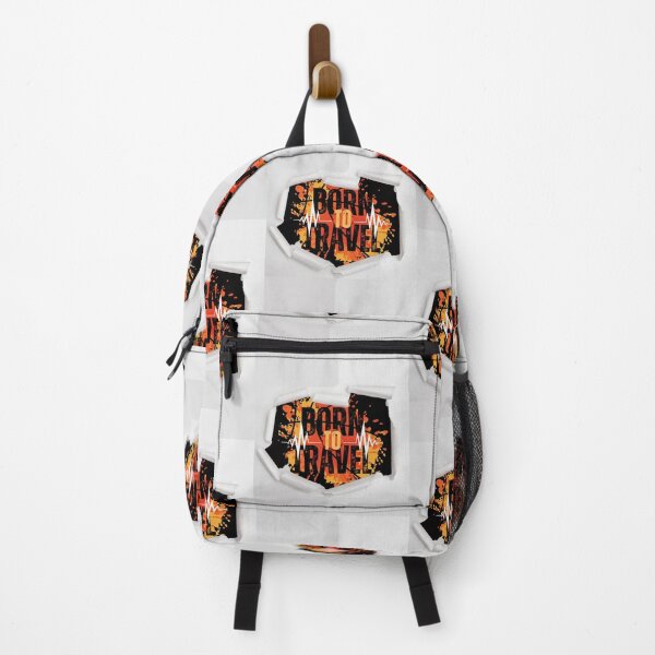 Item preview, Born to travel Red and yellow art work torn pages design designed and sold by Mesmerizetravel.