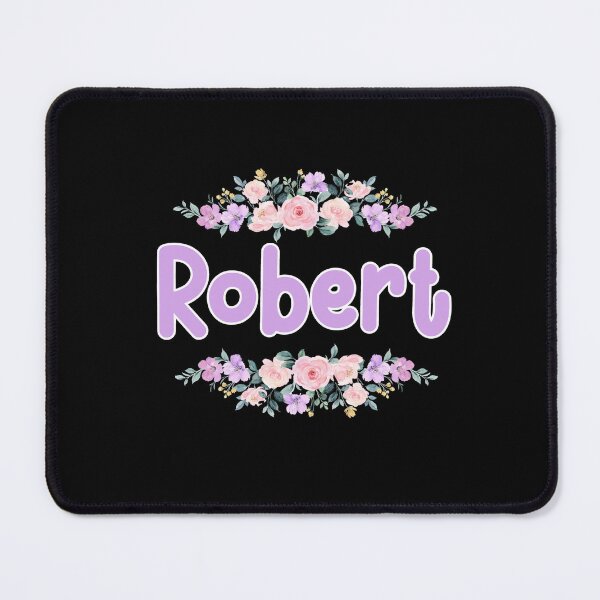 Item preview, Purple Flower Robert Name Label (Black) designed and sold by NormadWorld.