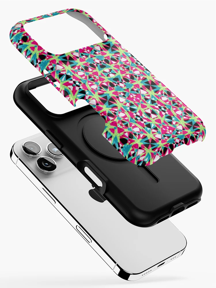 Thumbnail 2 of 4, iPhone Case, Multicolored Abstract Geometric Pattern designed and sold by DFLC Prints.