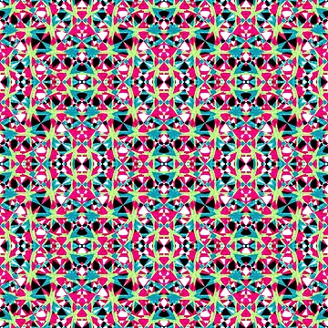 Artwork thumbnail, Multicolored Abstract Geometric Pattern by DFLC Prints