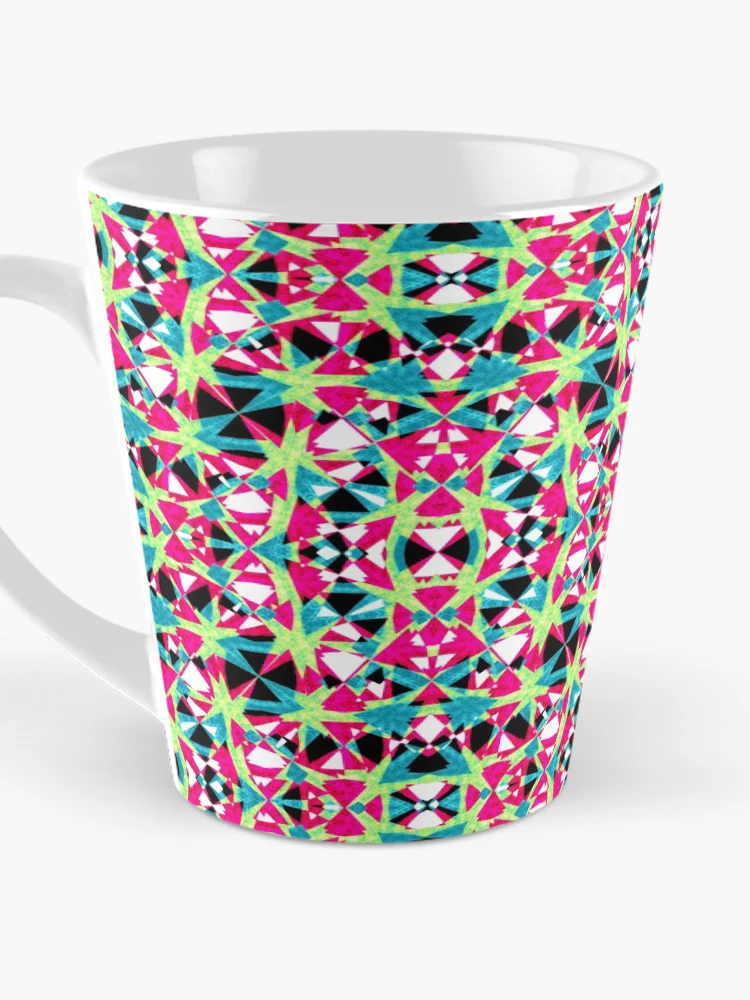 Thumbnail 3 of 4, Coffee Mug, Multicolored Abstract Geometric Pattern designed and sold by DFLC Prints.