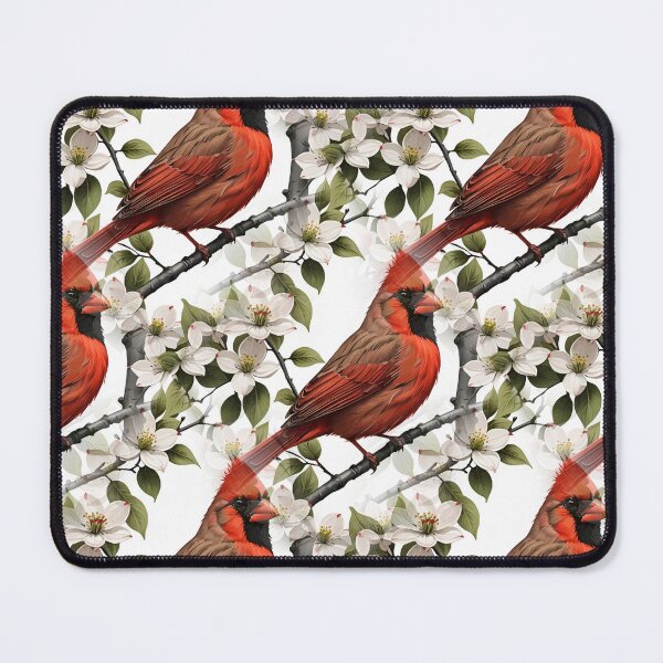 Item preview, Red Cardinal Bird Surrounded By Flowering Dogwood Pattern  designed and sold by taiche.