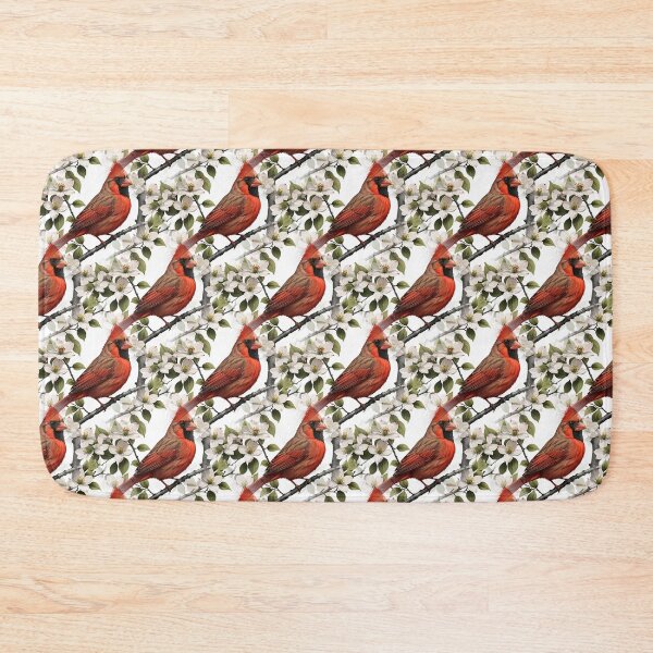 Item preview, Red Cardinal Bird Surrounded By Flowering Dogwood Pattern  designed and sold by taiche.