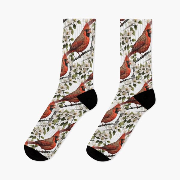 Item preview, Red Cardinal Bird Surrounded By Flowering Dogwood Pattern  designed and sold by taiche.