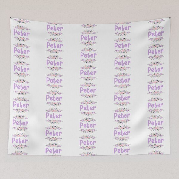 Item preview, Purple Flower Peter Name Label  designed and sold by NormadWorld.